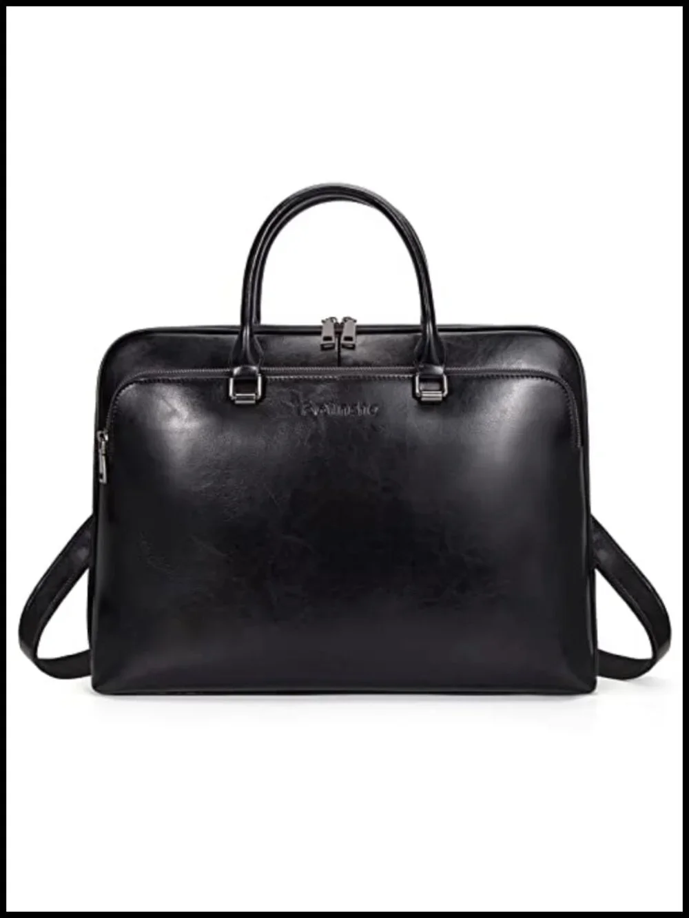 Genuine Leather Laptop Messenger Bag 15.6